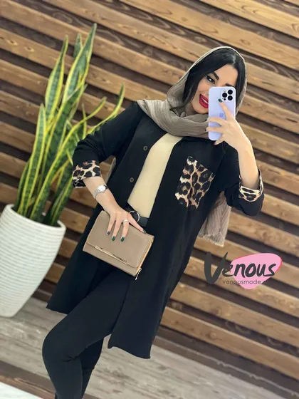 شومیز ابروبادی جیب پلنگی