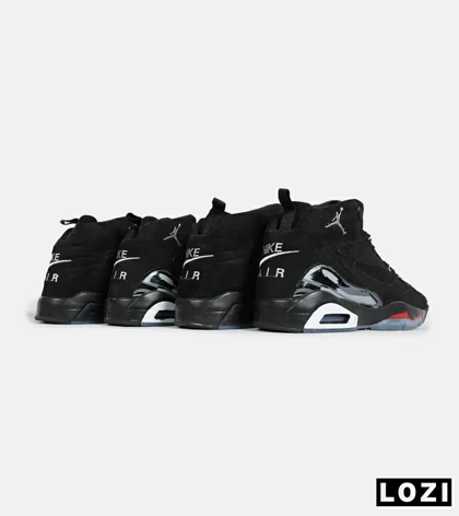 کفش کتانی ساق‌دار مردانه مشکی طوسی Nike air jordan 5 v02