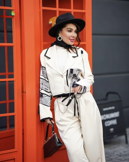 ست کراپ کت و شلوار دخترانه دورا