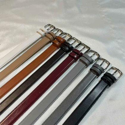 کمربند زنانه ی چرم دور دوخت دافنه(Daphne) سین استایل