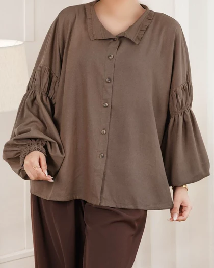 شومیز لینن قواره دار کد 29638