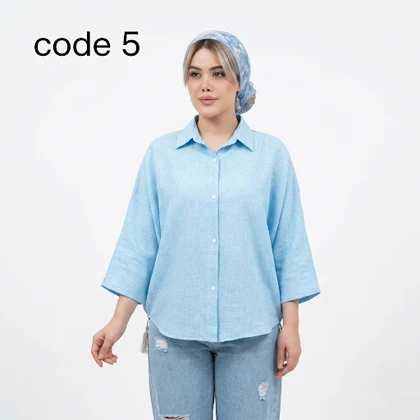 شومیز کیمونو لینن مدل فرزانه علیدسا