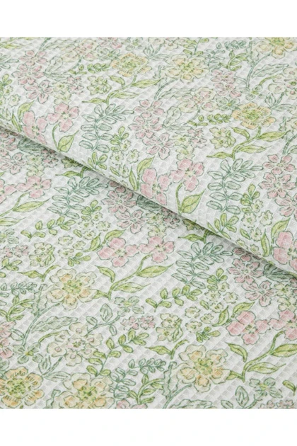 روتختی پیکه دو نفره English Home مدل Spring Garden پنبه پلی‌استر - سبز