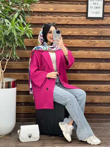 مانتو مازراتی چهاردکمه جیب نما