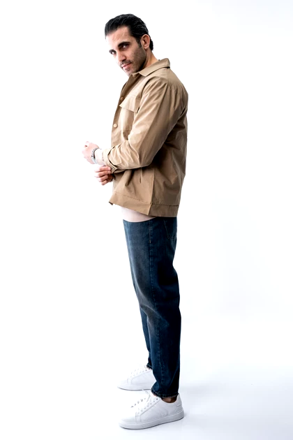 کت بارانی تک جیب مردانه