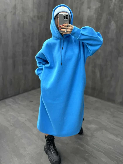 پیراهن بلند کلاه دار