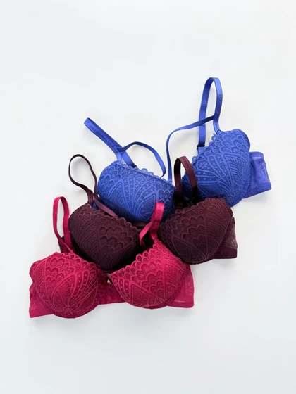 سوتین تک اسفنجی فنردار گیپور وسط نگین هارنس دار بنیس Binnys