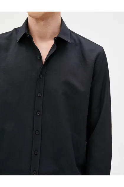 پیراهن مشکی مردانه 4WAM60012HW