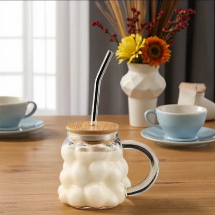 لیوان اسموتی حبابی/ pa97