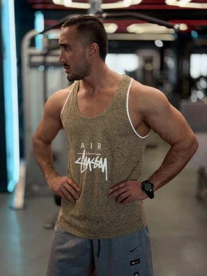 رکابی ورزشی حلقه‌ای Nike Stussy پارچه نخ پنبه