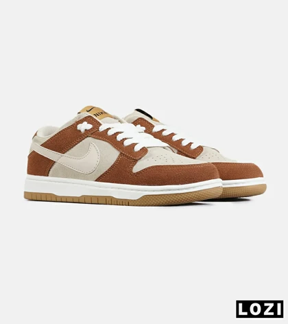 کفش کتانی مردانه و زنانه کرم قهوه ای نایک NIKE SB Dunk مدل 7647