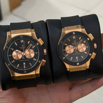 ست ساعت مچی زنانه و مردانه هابلوت Hublot سه موتورفعال