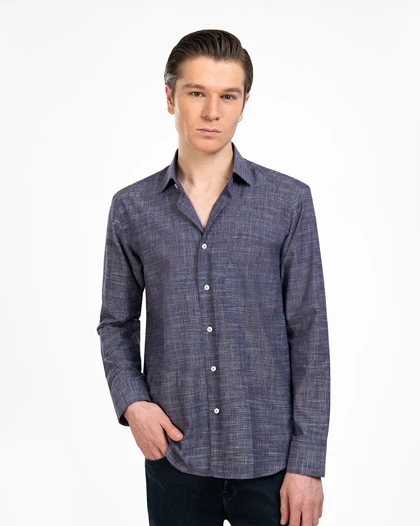 پیراهن مردانه چهارخانه کد 1810