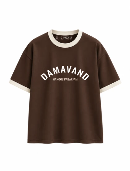 تیشرت رگولار J PROJECT طرح DAMAVAND قهوه ای