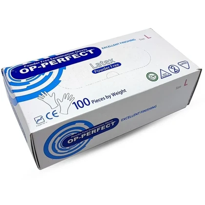 دستکش L لاتکس 100 عددی OP PERFECT