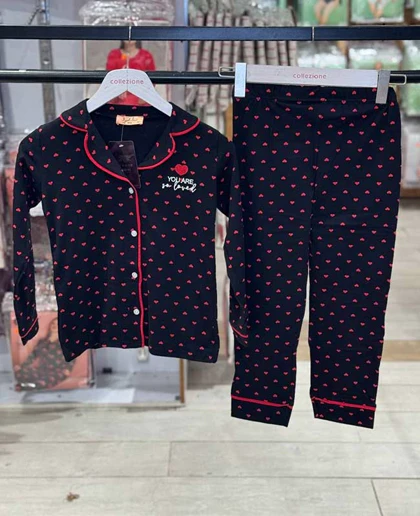 بلوز شلوار بچگانه کد25003 طرح خال‌خالی