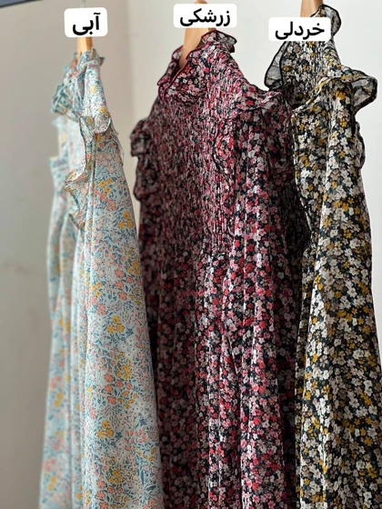 شومیز مانتویی یقه چین گل ریز کد 1765