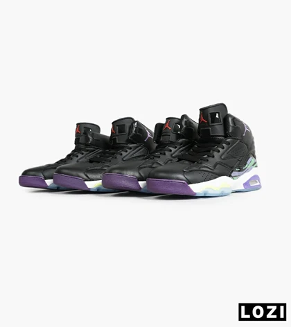 کفش کتانی ساق‌دار مردانه مشکی بنفش سبز Nike air jordan 6 مدل 6929