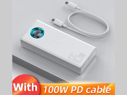 پاوربانک فست شارژ 30000 با توان 65 وات بیسوس PPLG000102 PPLG-A01