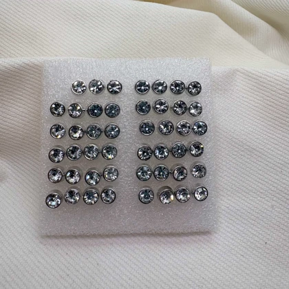 گوشواره میخی استیل مدل «تک‌نگین طبی» (فروش تکی/عدد) | مخصوص پیرسینگ