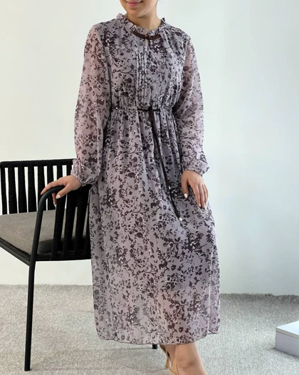 پیراهن حریر بلند کد 5097