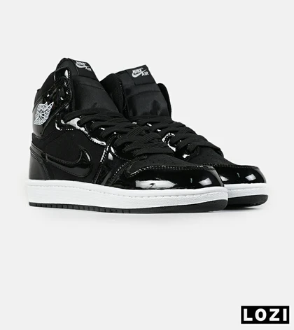 کفش کتانی ساق‌دار مردانه و زنانه مشکی NIKE jordan 1 مدل 6520