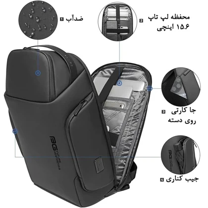 کیف کوله پشتی لپ تاپ 15.6 اینچ اورجینال بنج BANGE 7277