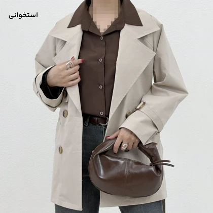 ترنچ کت زنانه کتان زارا | آی بولک