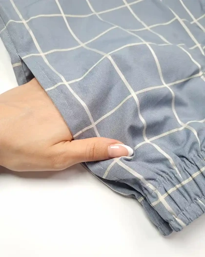 شلوار تار پنبه مردانه چهارخانه سپند سیلکا