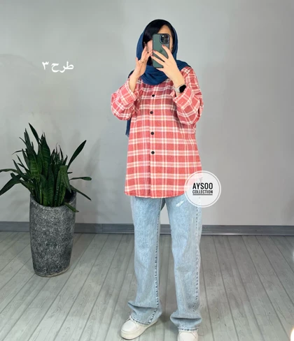 مانتو چهارخونه پنبه 1