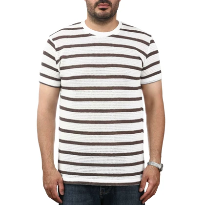 تیشرت آستین کوتاه بافت مردانه سیزر مدل 15512066