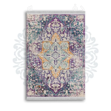 *جدید* فرشینه از جنس پارچه شانل مخمل ترک طرح فانتزی برند دفه کد 1909
