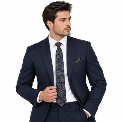 ست کراوات و دستمال جیب ترمه 98132