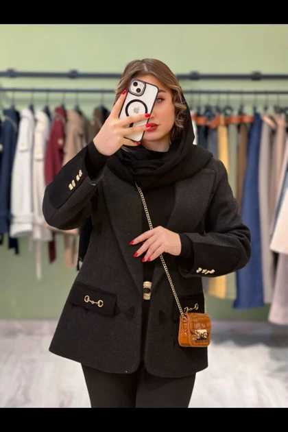 کت یقه انگلیسی گلدوزی شده