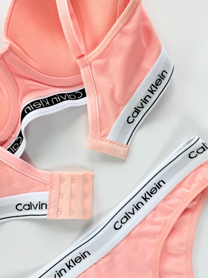ست شورت بکلس و سوتین فنر دار نخ پنبه کلوین کلاین Calvin Klein