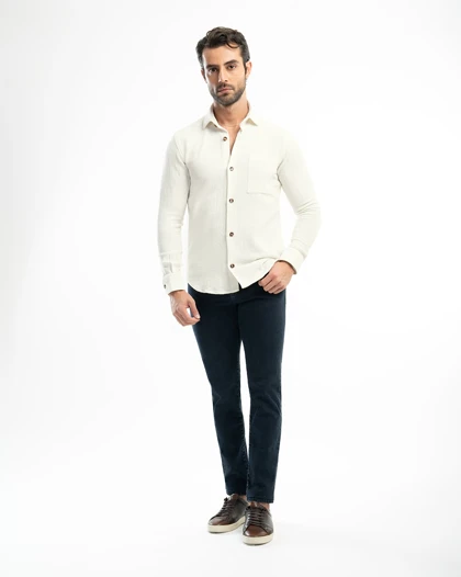 ام کی کالکشن پیراهن آستین بلند mk-23272-white