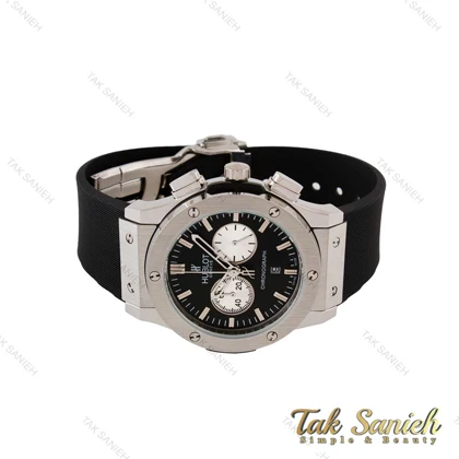 ساعت هابلوت مردانه سه موتوره نقره ای مشکی پاندا Hublot-4896-G