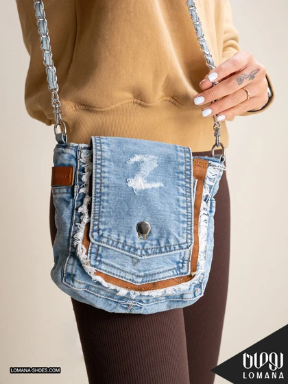 کیف جین رودوشی زنجیری لومانا - کد 2750