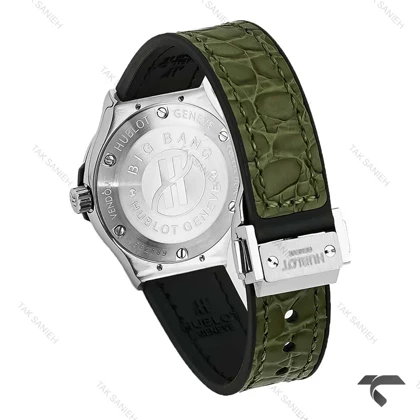 ساعت مچی هابلوت زنانه مینی استیل بند چرم سبز Hublot-10636-L