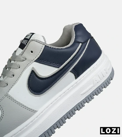 کفش مردانه و زنانه سفید طوسی سرمه ای NIKE AIR FORCE مدل 8161