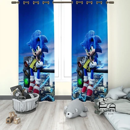 پرده کودک طرح سونیک مدل W4839