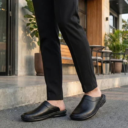 صندل چرم مردانه مدل کانچو