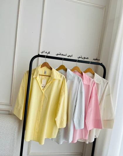 شومیز لینن پشت پیله نیکا کد SH-3075