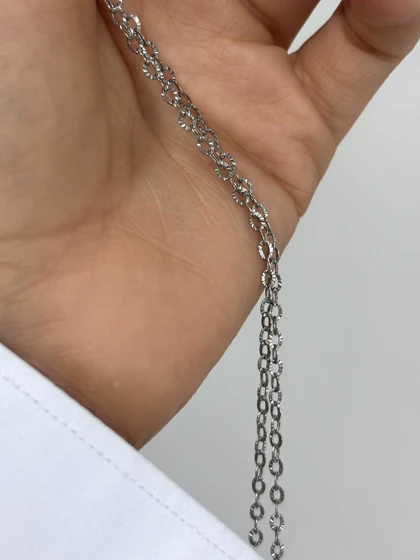 گردنبند استیل قلبی سیلور کد 1157