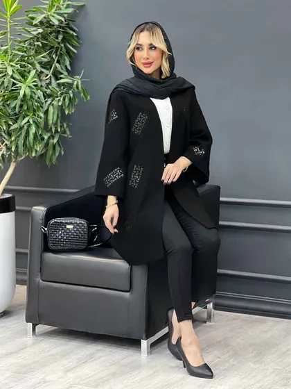 مانتو مشکی مزونی