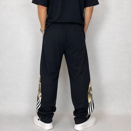 شلوار بگ مردانه تیکه دوزی کاستوم چریکی زرد