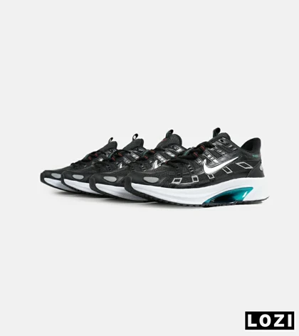 کفش کتانی مردانه و زنانه مشکی نقره ای نایک NIKE P-6000