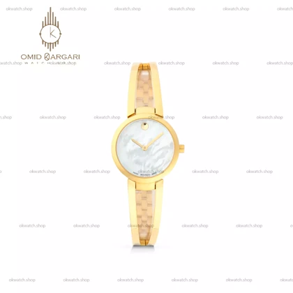 ساعت مچی موادو بند النگویی طلایی صفحه صدفی Movado