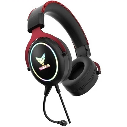 هدفون و هدست گیمینگ سیمی هیسکا مدل GHR-05 با نورپردازی RGB