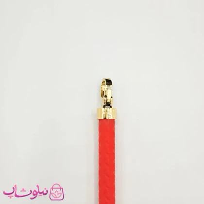 دستبند امگا رابر قرمز با قفل طلایی سایز لارج کیفیت مستر کد 1100